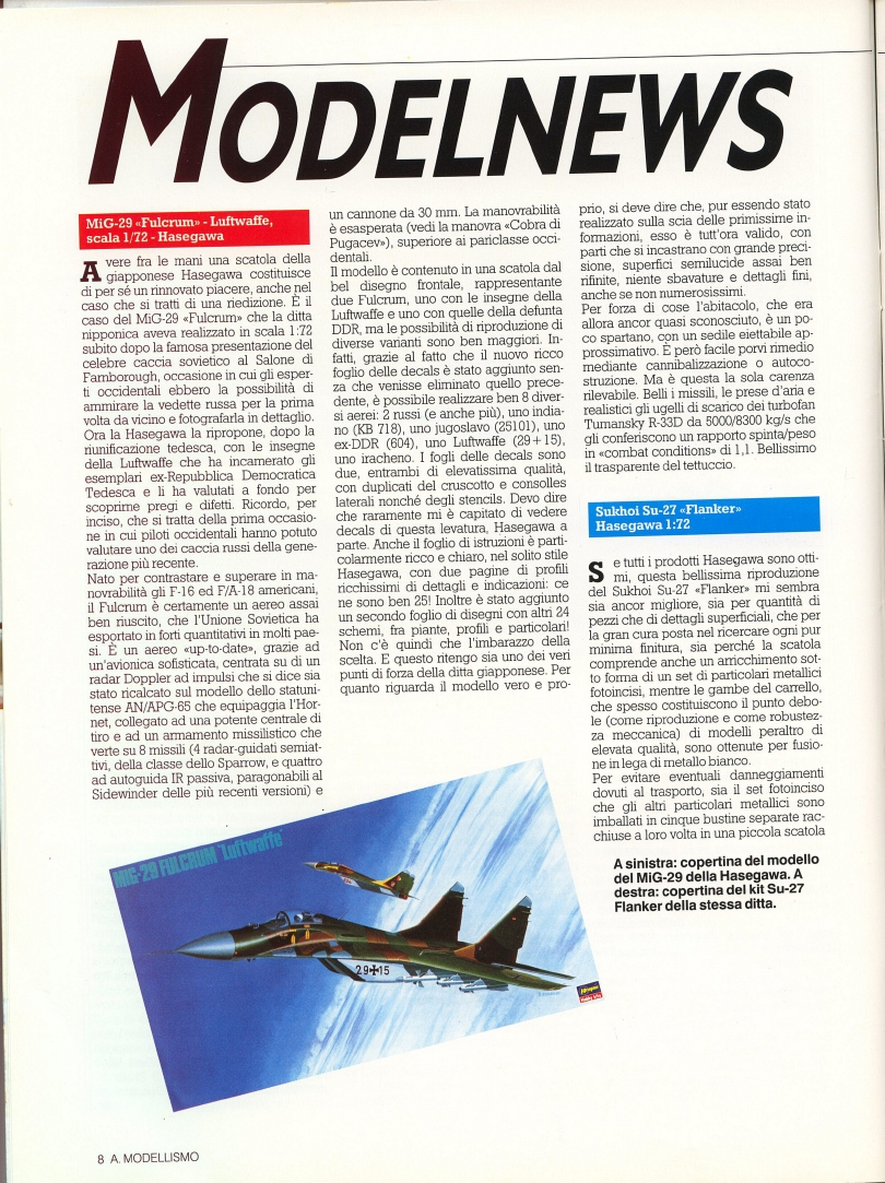 Aerei Modellismo 1991-11